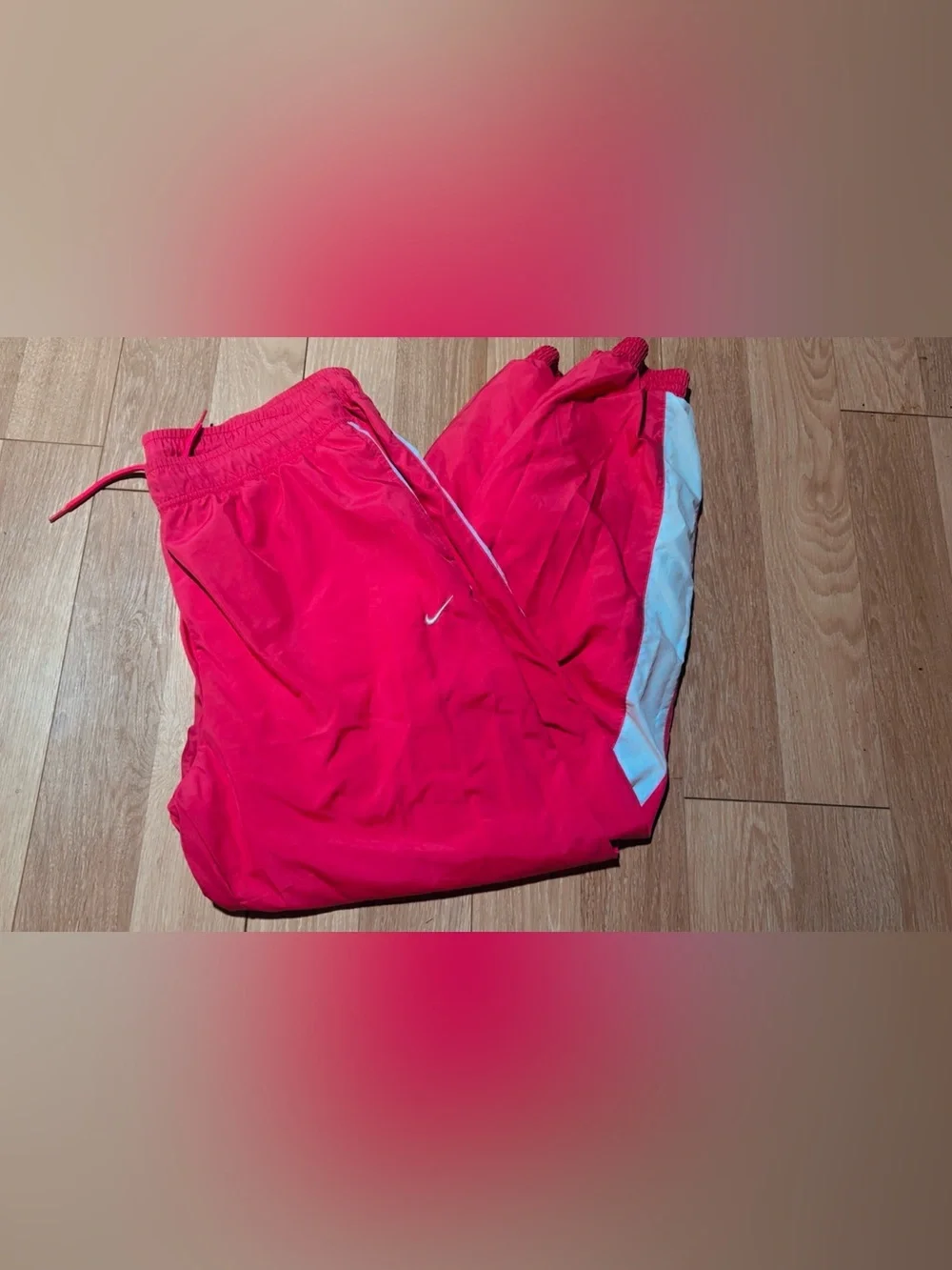 Nike Hot Pink Women's Track Joggers with White Side Panel